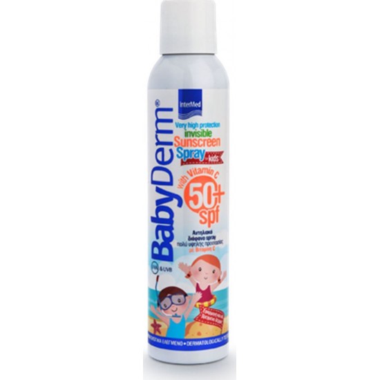 INTERMED ΑΔΙΑΒΡΟΧΟ ΠΑΙΔΙΚΟ ΑΝΤΗΛΙΑΚΟ SPRAY BABYDERM ΓΙΑ ΠΡΟΣΩΠΟ & ΣΩΜΑ SPF50 200ML INTERMED ΑΔΙΑΒΡΟΧΟ ΠΑΙΔΙΚΟ ΑΝΤΗΛΙΑΚΟ SPRAY BABYDERM ΓΙΑ ΠΡΟΣΩΠΟ & ΣΩΜΑ SPF50 200ML