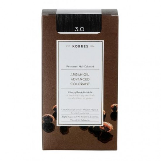 KORRES - Argan Oil Advanced Colorant 50ml - 3.0 ΚΑΣΤΑΝΟ ΣΚΟΥΡΟ KORRES - Argan Oil Advanced Colorant 50ml - 3.0 ΚΑΣΤΑΝΟ ΣΚΟΥΡΟ