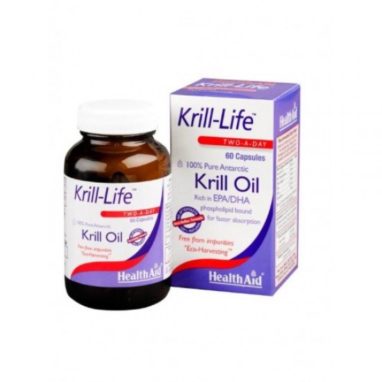 HEALTH AID - Krill Life Krill Oil 500Mg, 60Caps HEALTH AID - Krill Life Krill Oil 500Mg, 60Caps