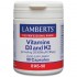 Lamberts Vitamins D3 & K2 Βιταμίνη για Ενίσχυση του Ανοσοποιητικού και Υγεία των Οστών 2000iu 90mcg 90 κάψουλες