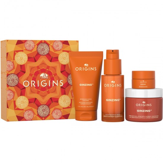 Origins Ginzing Glowing Essentials Σετ Περιποίησης για Ενυδάτωση & Λάμψη 4τμχ.