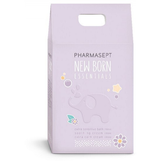 Pharmasept New Born Essentials Set Extra Sensitive Bath 250ml & Soothing Cream 150ml & Extra Calm Cream 150ml 3τμχ