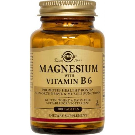 Solgar - MAGNESIUM WITH VITAMIN B6, 100TABS