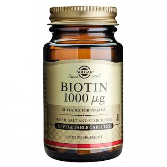 Solgar - Biotin 1000μg 50 veg.caps Solgar - Biotin 1000μg 50 veg.caps