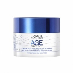 URIAGE Age Protect Multi Action Peeling Night Cream Απολεπιστική Κρέμα Νυκτός Πολλαπλών Δράσεων για Όλους τους Τύπους 50ml