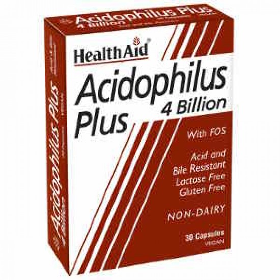 HEALTH AID - Acidophilus Plus 4 Billion, blister 30V.Caps HEALTH AID - Acidophilus Plus 4 Billion, blister 30V.Caps
