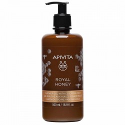 Apivita Royal Honey Shower Gel - Κρεμώδες Aφρόλουτρο με Aιθέρια Έλαια 500ml