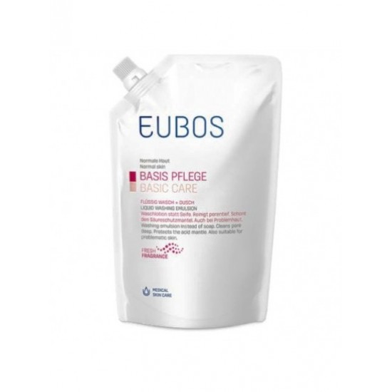 EUBOS - Refill ανταλλακτικό RED, Υγρό καθαρισμού προσώπου και σώματος 400ml