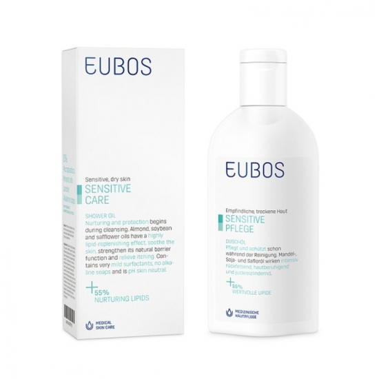 EUBOS - SHOWER OIL F Green, Ελαιώδες Ντους, 200ml