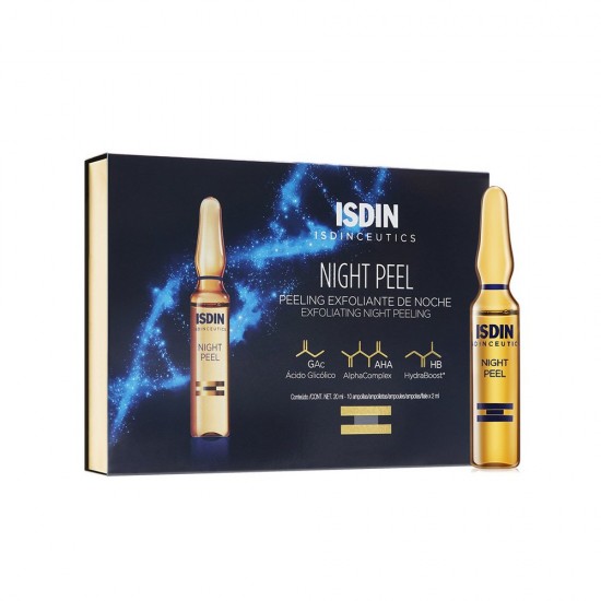 ISDIN Night Peel Exfoliating Night Peeling - Ορός Απολέπισης Νυκτός, 10 αμπούλες x 2ml