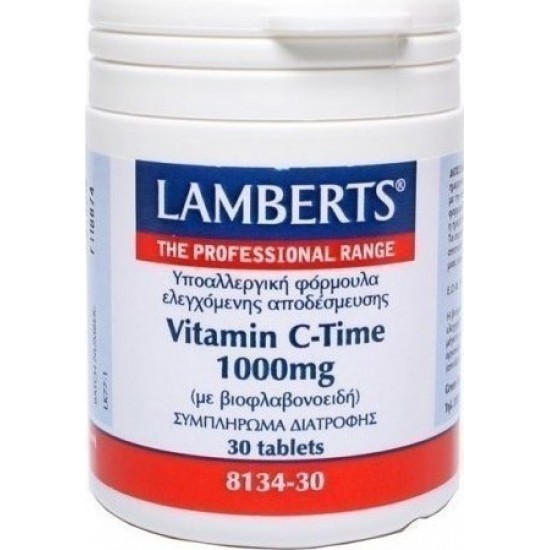 Lamberts - Vitamin C -Time 1000mg 30 ταμπλέτες Lamberts - Vitamin C -Time 1000mg 30 ταμπλέτες