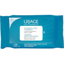 Uriage Eau Micellaire Thermale Wipes Μαντηλάκια για την αφαίρεση του Make Up, 25 τεμάχια