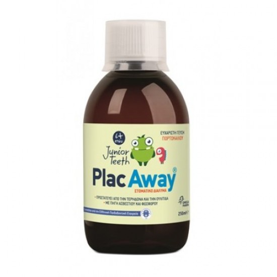 OMEGA PHARMA - Plac Away Junior Teeth 250ml (Στοματικό Διάλυμα Για Παιδιά Άνω των 6 Ετών)
