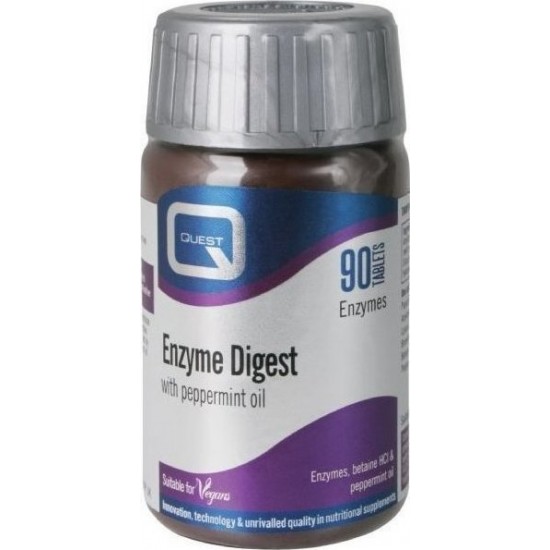 Quest - Enzyme Digest With Betaine Hcl, Bromelain, Papain & Amylase, 90 tabs Quest - Enzyme Digest With Betaine Hcl, Bromelain, Papain & Amylase, 90 tabs