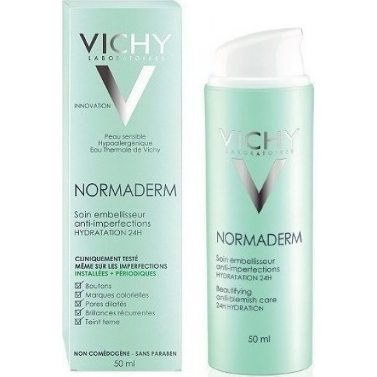 VICHY NORMADERM Soin Embellisseur Anti Imperfections Hydratation 24h Ενυδατική Kρέμα Hμέρας για τις Aτέλειες Προσώπου 50ml