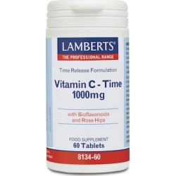 LAMBERTS Vitamin C Time Release 1000MG με Bioflavonoids, 60 tabs