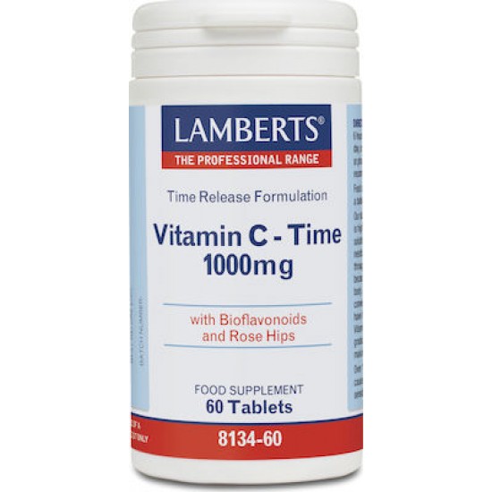 LAMBERTS Vitamin C Time Release 1000MG με Bioflavonoids, 60 tabs