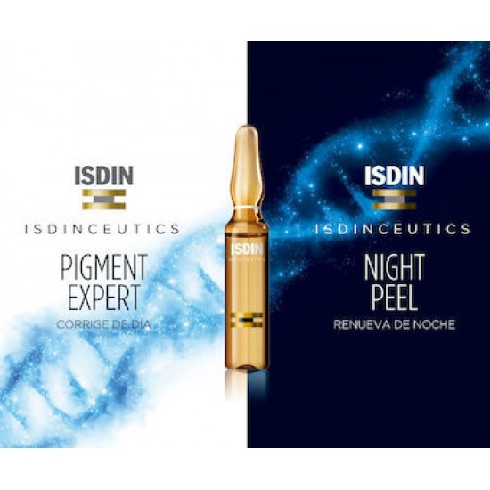 Isdin Isdinceutics Pigment Expert & Night Peel-Ορός Διόρθωσης της Χρώσης του Δέρματος και Απολεπιστικό Πίλινγκ Νυκτός, 10x2ml & 10x2ml