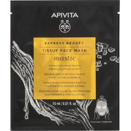 Apivita Express Beauty Tissue Face Mask Mastic Μάσκα Προσώπου Με Μαστίχα Για Σύσφιξη & Αίσθηση Lifting, 15ml
