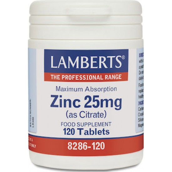 Lamberts Zinc 25mg (Citrate) 120 ταμπλέτες Lamberts Zinc 25mg (Citrate) 120 ταμπλέτες