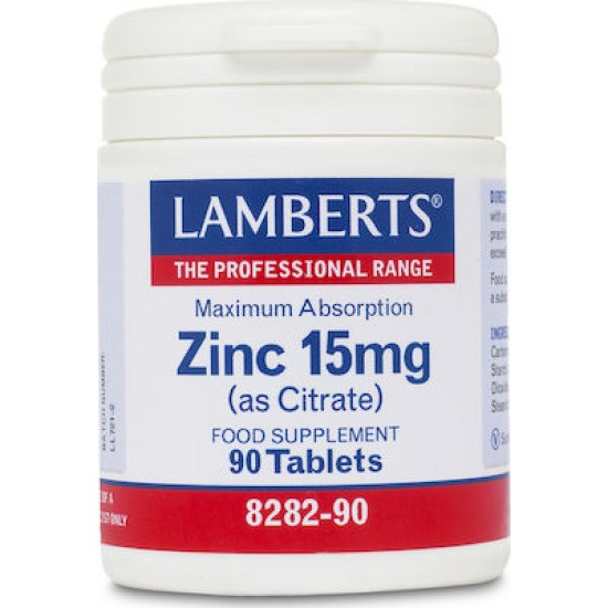 Lamberts Zinc 15mg (Citrate) 90 ταμπλέτες