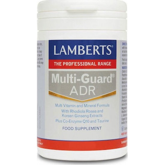 Lamberts Multi Guard ADR Πολυφόρμουλα Ενέργειας & Τόνωσης με Rhodiola, Korean Ginseng, Q10 & Ταυρίνη, 60tabs