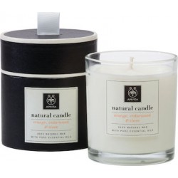 Apivita Natural Candle Πορτοκάλι, Κέδρος & Γαρύφαλλο