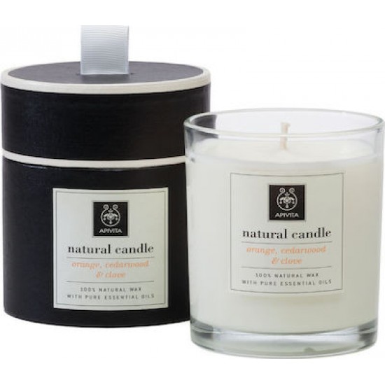 Apivita Natural Candle Πορτοκάλι, Κέδρος & Γαρύφαλλο Apivita Natural Candle Πορτοκάλι, Κέδρος & Γαρύφαλλο