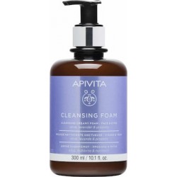  Apivita Cleansing Foam with Olive, Lavender & Propolis for Face & Eyes 300ml