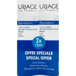 Uriage Promo Bariederm Cica Lips Repairing Επανορθωτικό Balm Χειλιών 2x15ml