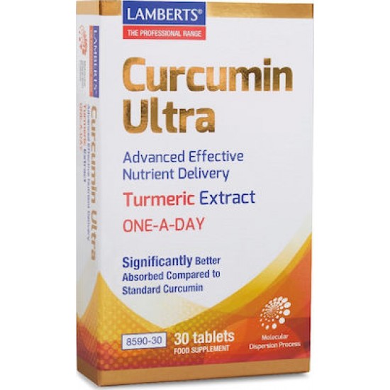 Lamberts Curcumin Ultra Κουρκουμίνη με Αντιφλεφμονώδη Δράση για τις Αρθρώσεις, 30tabs Lamberts Curcumin Ultra Κουρκουμίνη με Αντιφλεφμονώδη Δράση για τις Αρθρώσεις, 30tabs