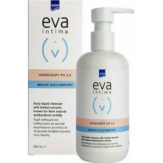Intermed Eva Intima Herbosept PH3.5 Minor Discomfort Υγρό Καθημερινού Καθαρισμού Ευαίσθητης Περιοχής με Φυσική Αντιβακτηριακή Δράση, 250ml