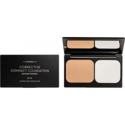 Korres Corrective Compact Foundation Activated Charcoal Accf3 Spf 20, 9.5gr