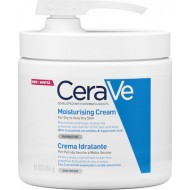 CeraVe Moisturising Cream Ενυδατική Κρέμα για Ξηρό έως Πολύ Ξηρό Δέρμα με Αντλία, 454gr.