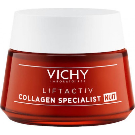 Vichy Liftactiv Collagen Specialist Night Κρέμα Νύχτας με Αντιρυτιδική Δράση για Σύσφιξη & Λάμψη, 50ml