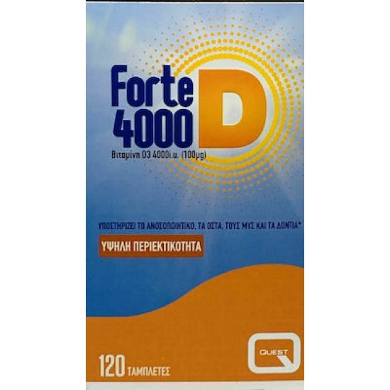 Quest Forte Vitamin D3 4000iu Nutritional Supplement Vitamin D3, 150Tabs