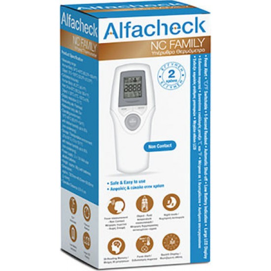Alfacheck NC Family Υπέρυθρο Ψηφιακό Θερμόμετρο Μετώπου Χωρίς Επαφή 1 Τεμάχιο Alfacheck NC Family Υπέρυθρο Ψηφιακό Θερμόμετρο Μετώπου Χωρίς Επαφή 1 Τεμάχιο