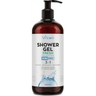 Vican Wise Men Shower Gel Fresh Ανδρικό Αφρόλουτρο με Αίσθηση Φρεσκάδας - Απαλό Άρωμα Σανταλόξυλου & Musk, 500ml