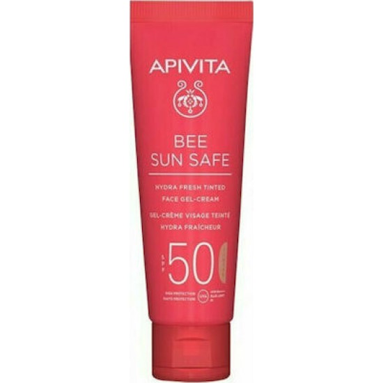 Apivita Bee Sun Safe Hydra Fresh Tinted Face Cream - Ενυδατική Κρέμα-Gel Προσώπου Με Χρώμα SPF50, 50ml