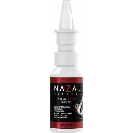 Frezyderm Nazal Cleaner Cold Spicy για Ανακούφιση από το Έντονο Κρυολόγημα Yπέρτονο Αλατούχο Διάλυμα 2,2% NaCl, 30ml