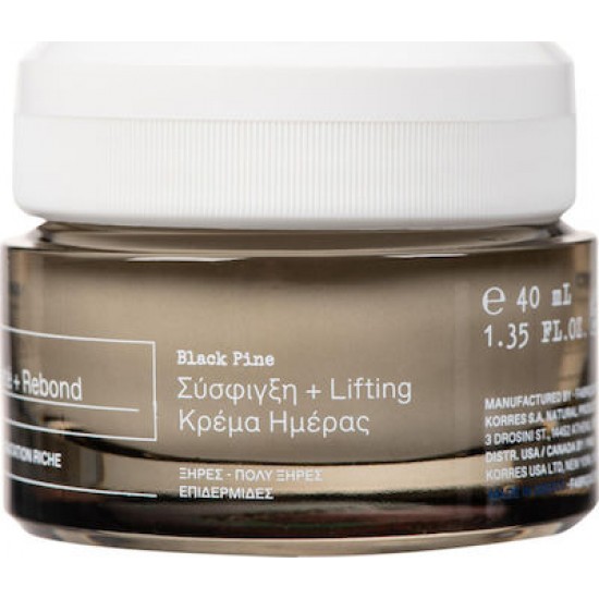 Korres Μαύρη Πεύκη 4D Σύσφιξη & Lifting Κρέμα Ημέρας Για Ξηρές Επιδερμίδες 40ml