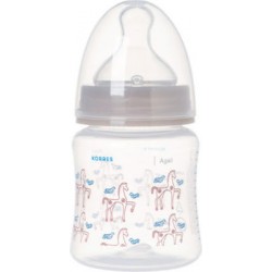 Korres Agali Plastic Baby Bottle with Slow Flow Silicone Nipple 0m + 150ml