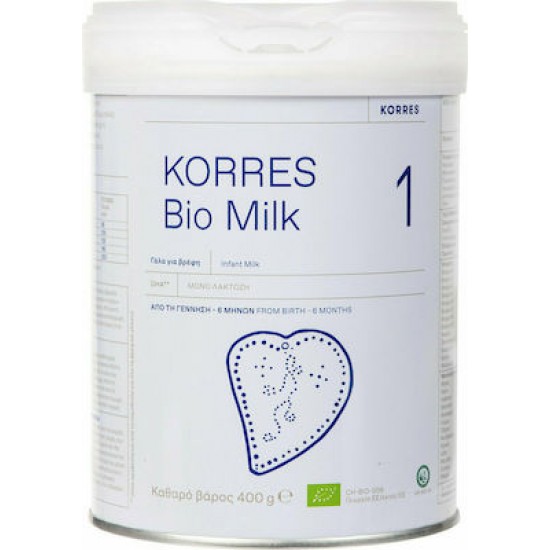 Korres Γάλα σε Σκόνη Bio Milk 1 0m+ 400gr Korres Γάλα σε Σκόνη Bio Milk 1 0m+ 400gr