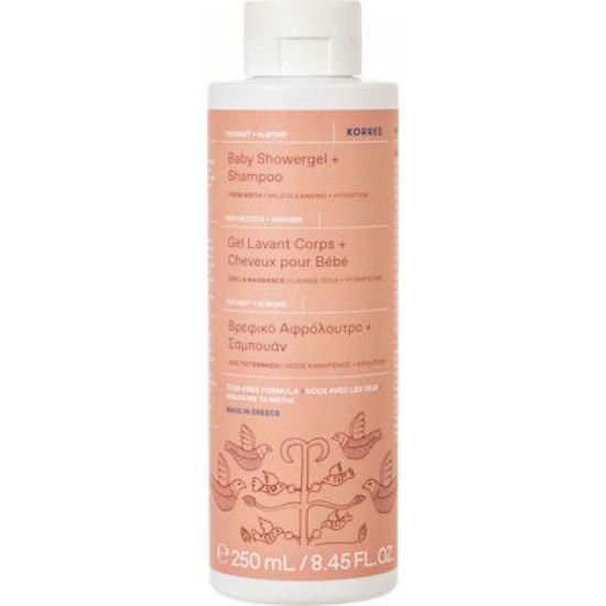Korres Baby Αφρόλουτρο / Σαμπουάν Coconut & Almond 250ml