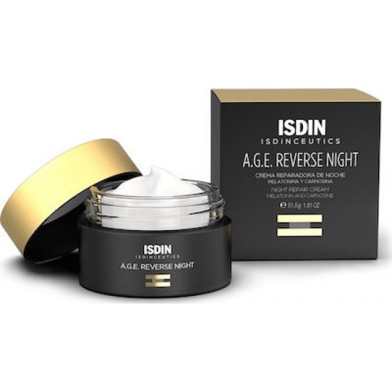 Isdin Age Reverse Night - Κρέμα Νύχτας για Επιδιόρθωση με Μελατονίνη, 50ml