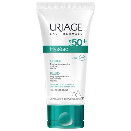 Uriage Hyseac Fluide SPF50+ Λεπτόρευστη Αντηλιακή Κρέμα για Μικτές Λιπαρές Επιδερμίδες με Ματ Αποτέλεσμα 50ml