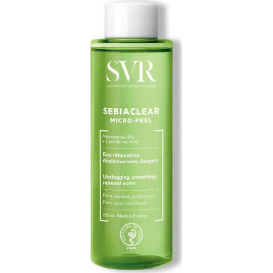 SVR Laboratoire Dermatologique Sebiaclear Micro-Peel Υγρό Καθαρισμού Προσώπου για Ακνεϊκές Επιδερμίδες 150ml