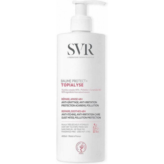 SVR Laboratoire Dermatologique Topialyse Protect+ Soothing Ενυδατικό Balm Σώματος για Ξηρές/Πολύ Ξηρές & Ευαίσθητες Επιδερμίδες 400ml