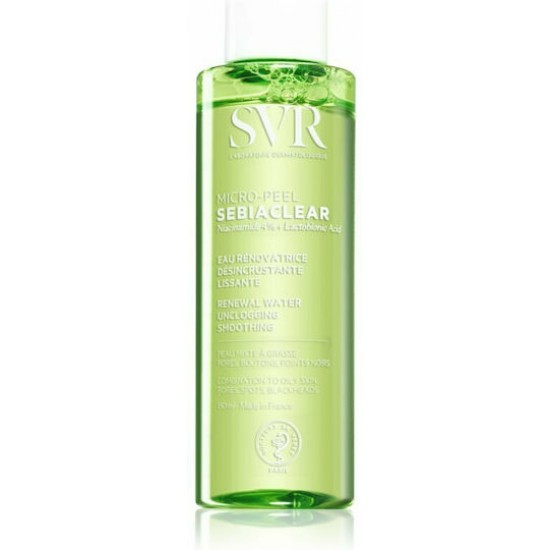 SVR Laboratoire Dermatologique Sebiaclear Micro-Peel Υγρό Καθαρισμού Προσώπου για Ακνεϊκές Επιδερμίδες 150ml