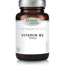 Power Of Nature Platinum Range Vitamin B2 Βιταμίνη για την Υγεία του Νευρικού Συστήματος 100mg 30 κάψουλες 